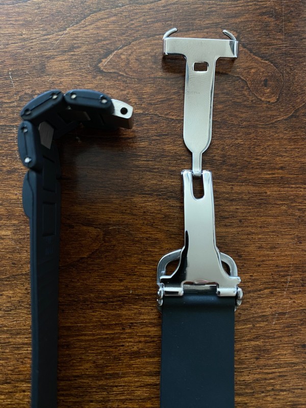 For Cartier 21 Chronoscaph 20mm*10mm Black Rubber Wrist Watch Band Strap gallery