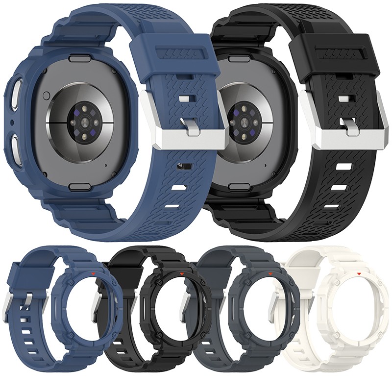 For Samsung Galaxy Watch 8 40/44MM Rugged Armor Silicone Band with Bumper Case gallery