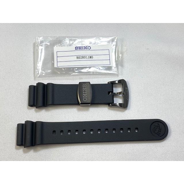 Seiko Prospex Genuine Silicone Rubber Strap Band 20mm Color Black R028011M0 New