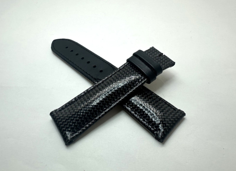 Montegrappa Black Genuine Leather Watch Band Strap 21mm x 20mm