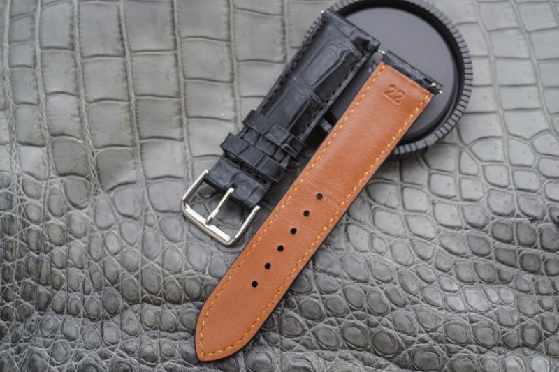 21mm Real Crocodile SKIN Leather Watch Strap Band Quick Release