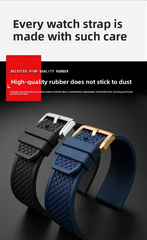 For Cartier Tank Calibre W7100056/WSCA0006 Fluororubber Watch Band Strap 23 24mm gallery