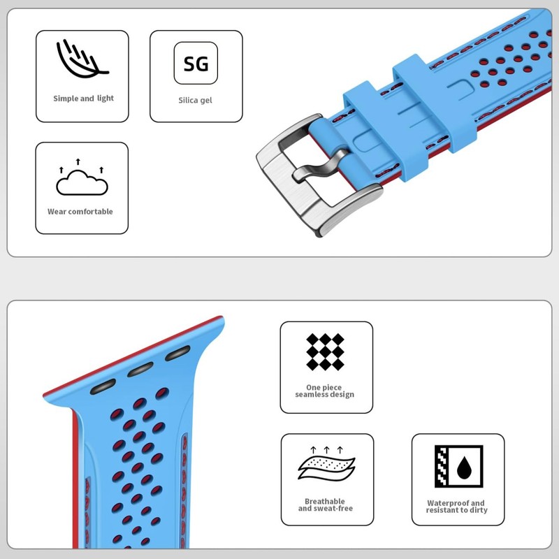 Sport Silicone Band 42mm 44mm 45mm 49mm - Soft Waterproof Replacement Strap gallery