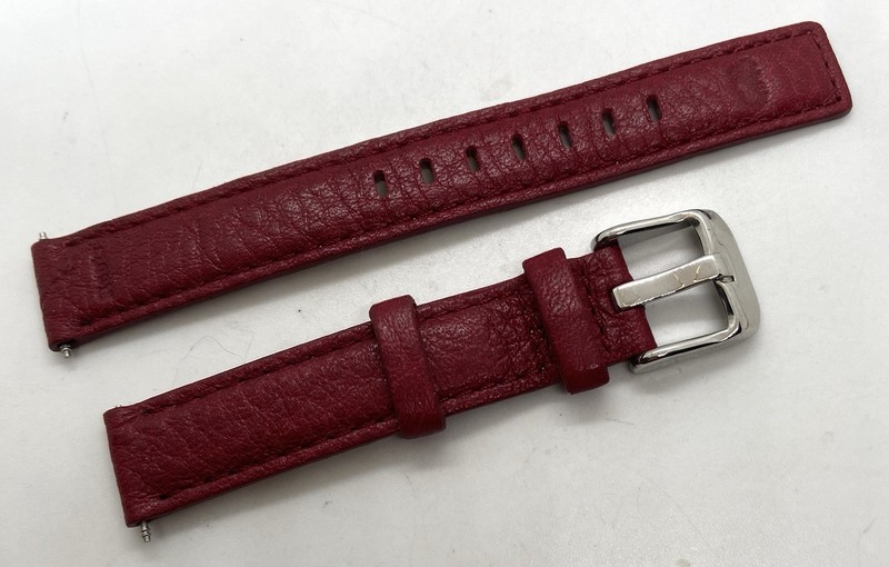 ROOTS NEW WATCH BAND Genuine Leather Dark Brick Red 14mm Lugs W/Spring Bars