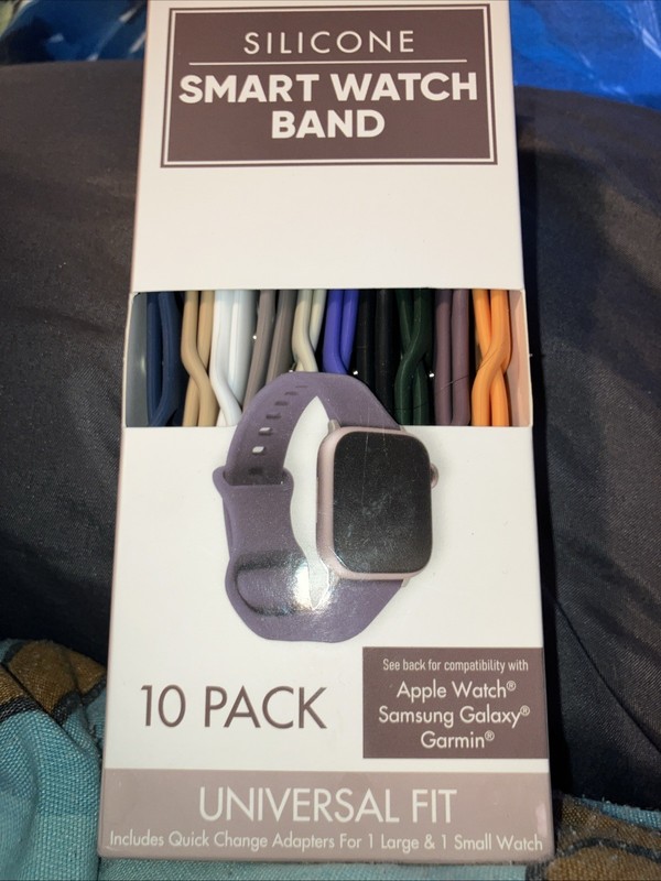Silicone Smart Watch Bands 10 Pack Universal Fit Apple Samsung Garmin New