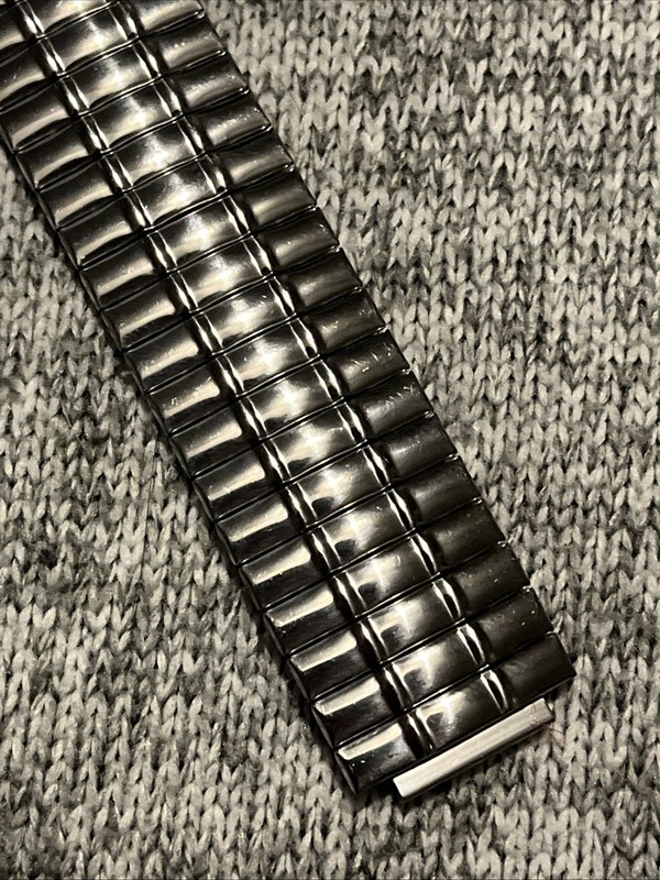 Stainless Steel 14mm Mens Watch Band 6.5” Long Stretch Expansion Bracelet