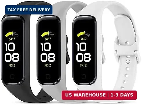 Wanme Replacement Bands for Samsung Galaxy Fit 2 Band Women Men, 3 PACK Silicone