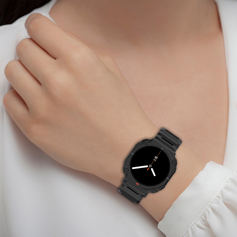 For Samsung Galaxy Watch 8 40/44MM Rugged Armor Silicone Band with Bumper Case gallery
