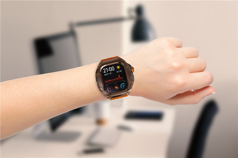 SHELLBOX Steel RM Bezel Mod Kit Case For Apple Watch Ultra 2 49mm +Silicone Band gallery