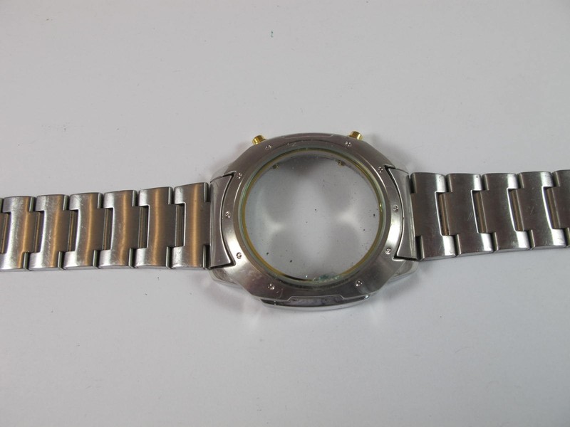 SEIKO MENS ALL STEEL 20MM CURVED END LINKS BAND WITH BEZEL END PIECES 48P4.Z.E gallery