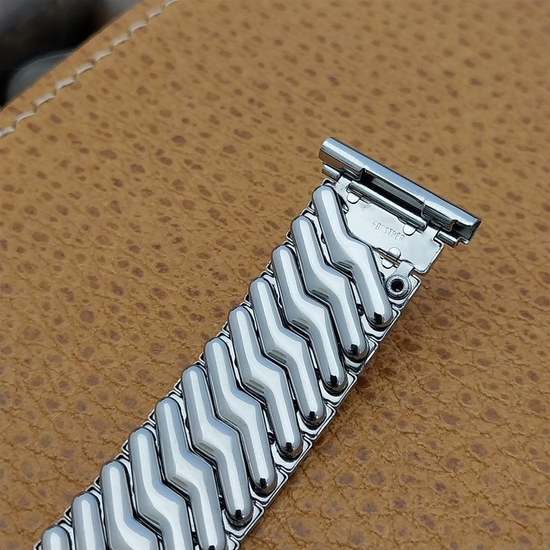 19mm 18mm 16mm Stainless Steel Forstner USA Classic 1950s nos Vintage Watch Band gallery
