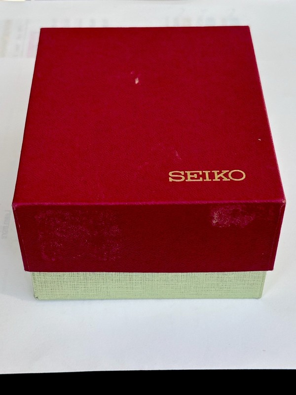 Vintage Seiko Watch Box E-BL53 U Red And Gold Good Condition
