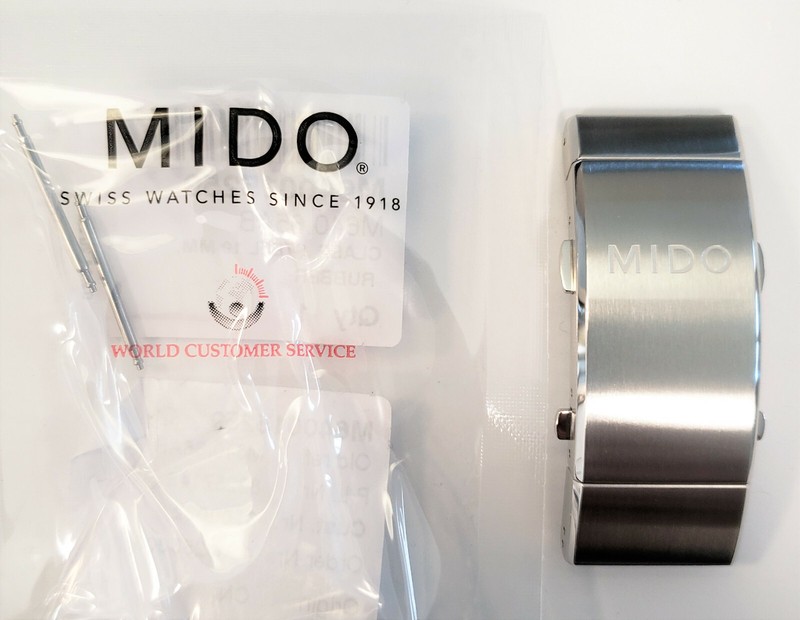 Original MIDO Ocean Star M026430A Steel Clasp Deployment Buckle For Rubber Strap