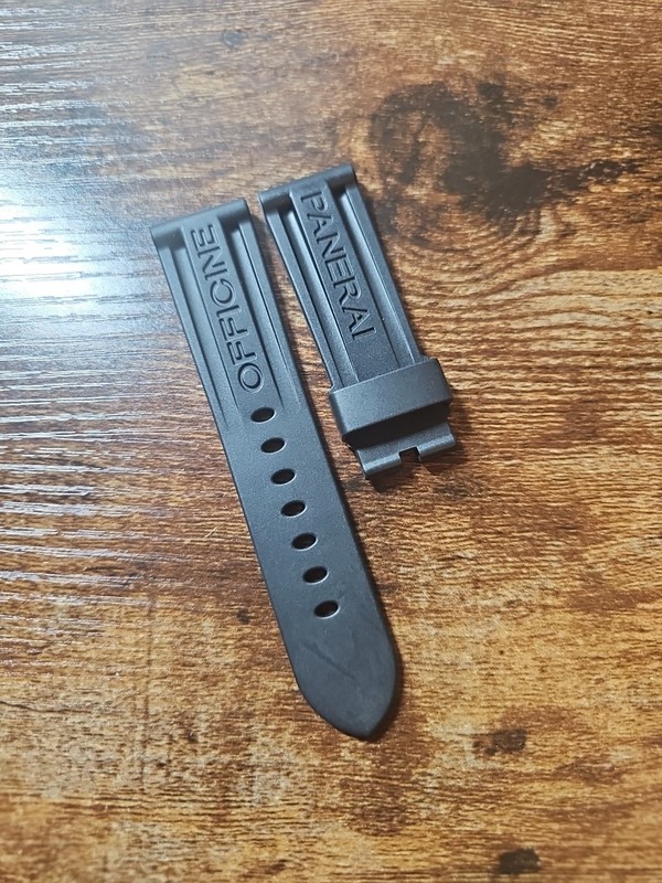 Panerai Watch 24/22mm Black OEM Caoutchouc Rubber Dive Strap MX0011QQ