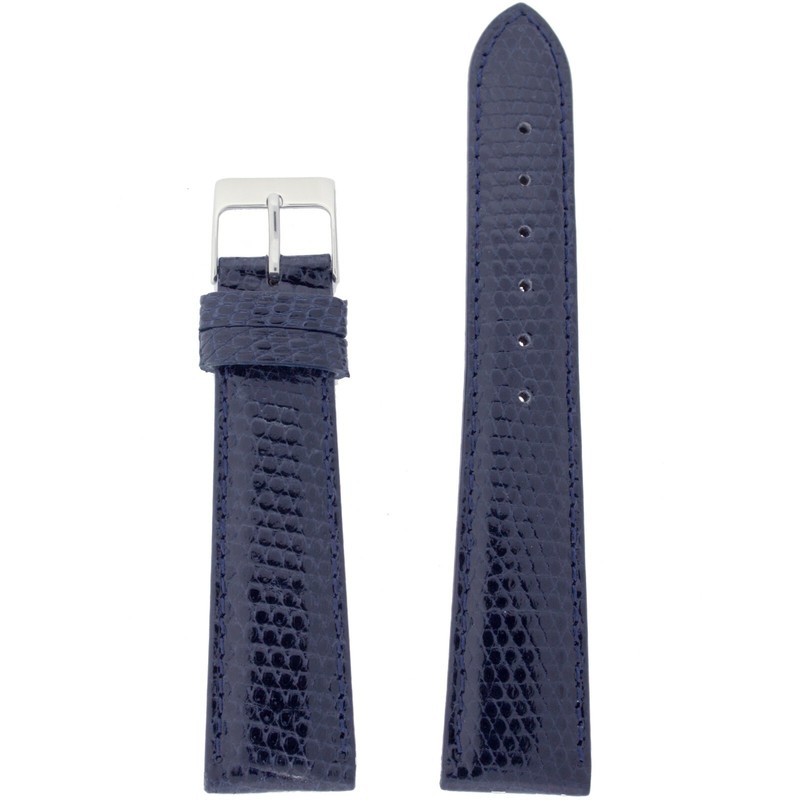 Watch Band Genuine Lizard Navy Blue Handmade 12mm 14mm 16mm 18mm 20mm 22mm