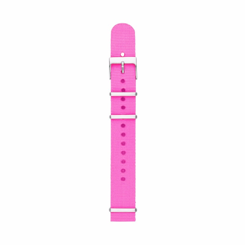 NEW FOSSIL 18MM PINK POLYESTER WATCH STRAP,BAND-S181123