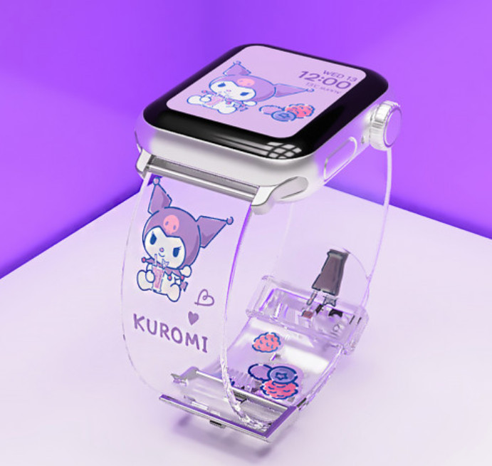 Sanrio Watch Band for APPLE Galaxy Clear TPU Strap Kuromi My Melody Hello Kitt