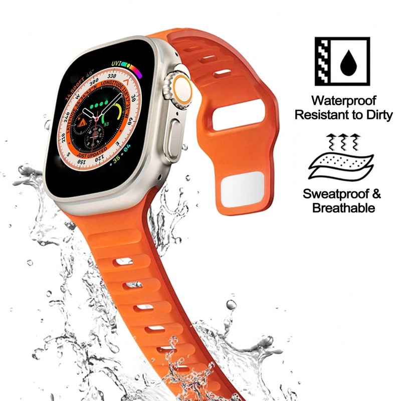 3pcs/Set Sports Silicone Watch Band Strap For Apple Watch Ultra 3 49/46/45/44mm gallery