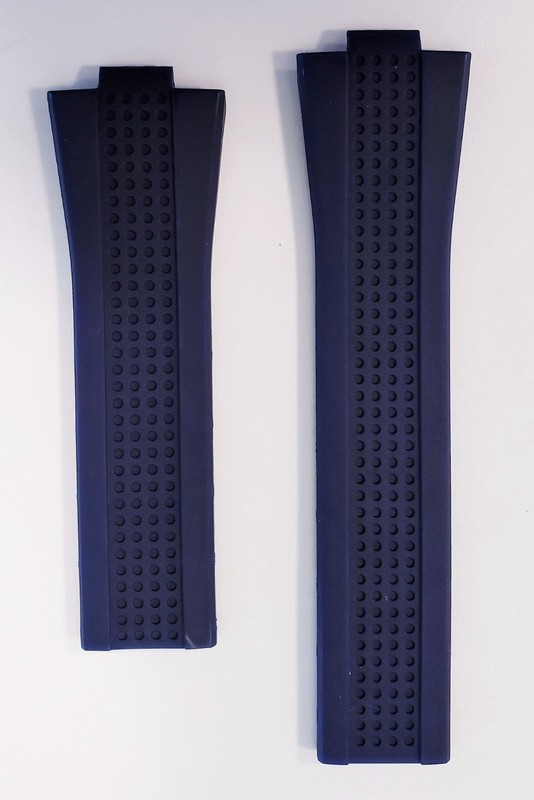 Original MIDO Ocean Star Model M002617A Navy Blue Rubber Strap Band with Pins