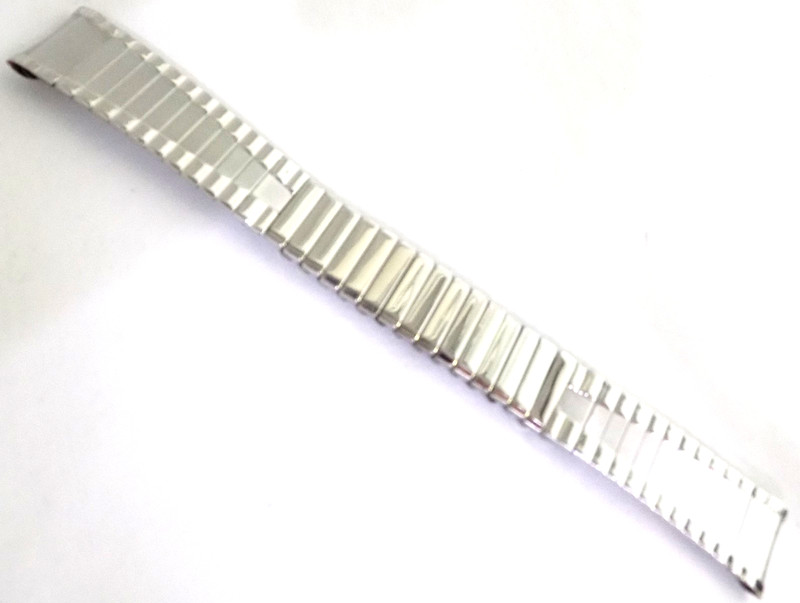 5 6 1/8" 1mm Long Silver Tone Stainless Steel Expansion 11/16" 17.2mm Watch Band gallery