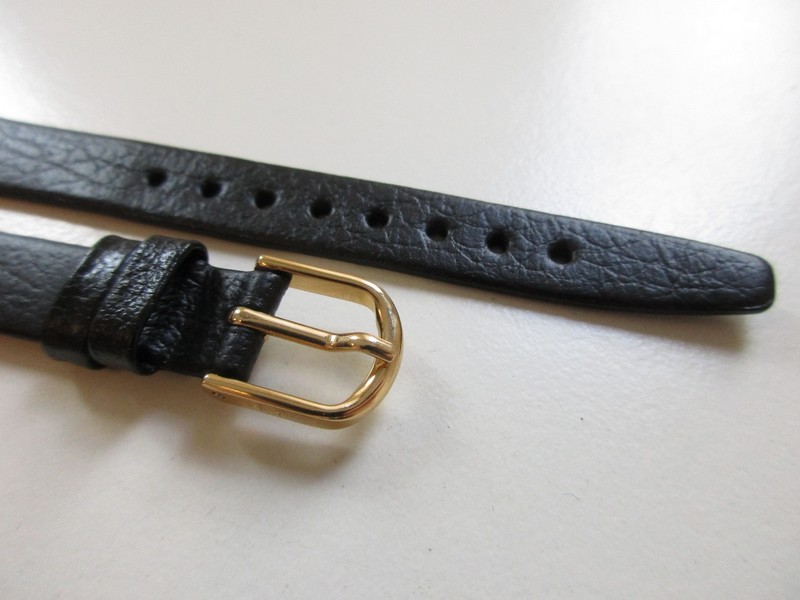 Hirsch black "Dakota" Unstitched 12 MM leather watch band strap gallery