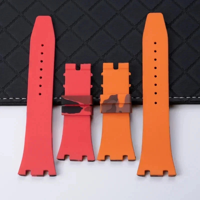 Camouflage Rubber Watch Strap 26mm for AP 15500 15400 26331 Transfer Watchband gallery