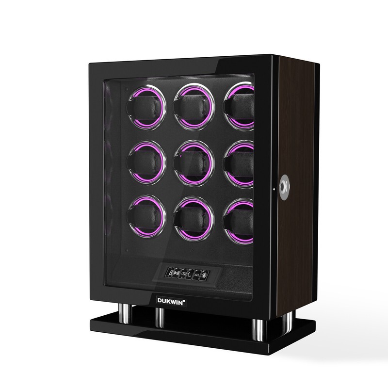 For 9 Watch Automatic Watch Winder LCD Touch Screen Display Storage Case Box RGB gallery