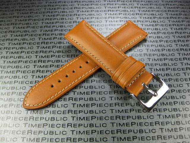 New 19mm I Tan CALF LEATHER STRAP Light Brown Watch Band for OMEGA Seamaster