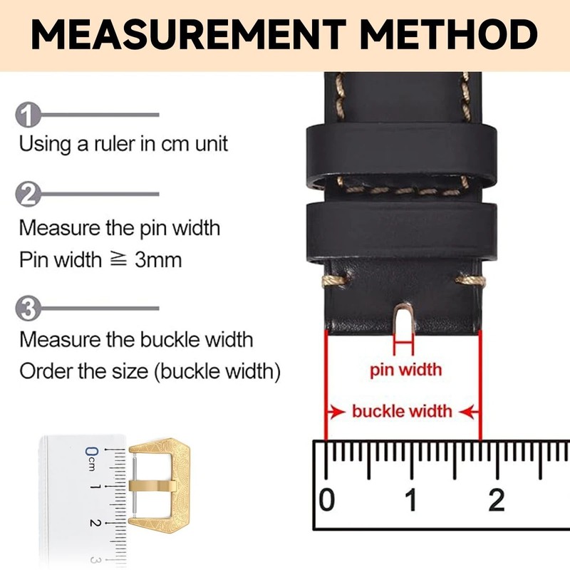 Watch Band Buckle Clasp Stainless Steel Pin Replacement 18 20 22 24mm 4 Colors gallery