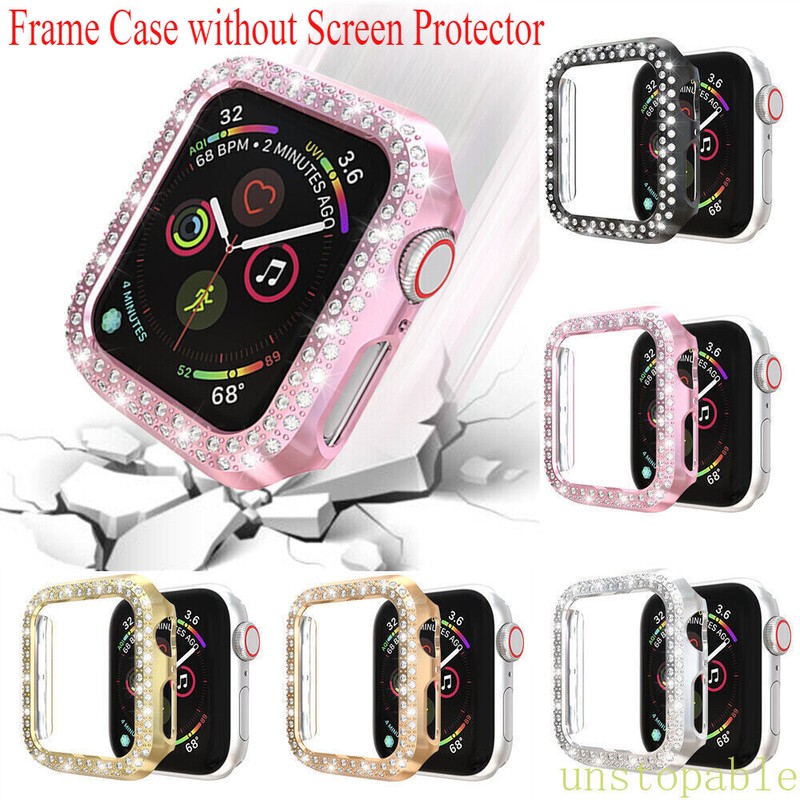 Bling iWatch Band+Case Diamond Strap For Apple Watch 7 41mm 45mm 6 5 4 3 2 1 gallery