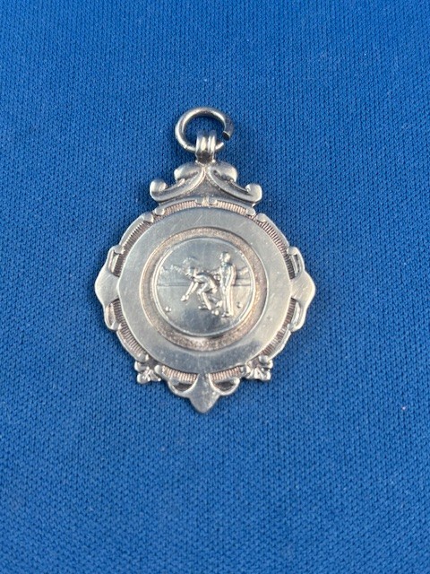Sterling Silver Black Bull Bowls Club Pocket Watch Fob, Marked Birmingham