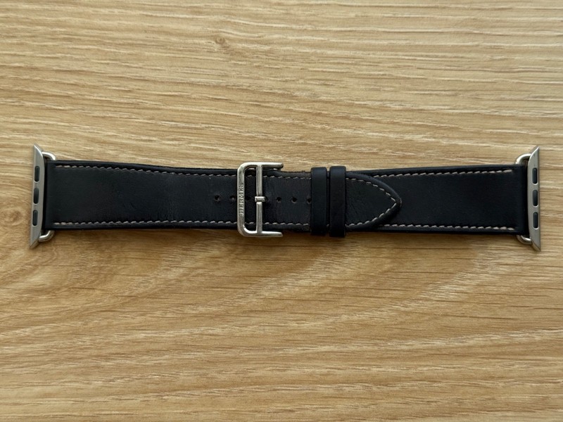 Apple Watch Hermes Ebene Barenia Leather Deployment Buckle for 44/45/46/49mm gallery