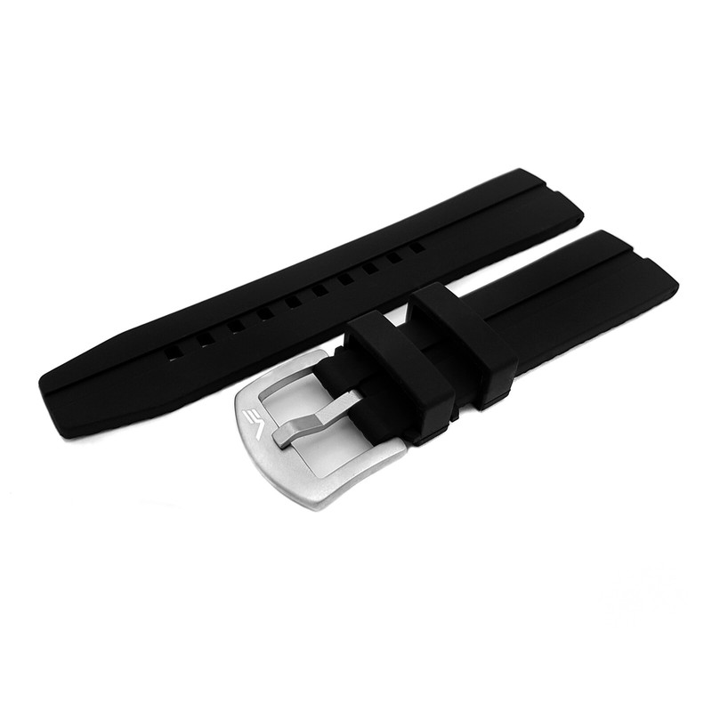 Genuine Vostok-Europe 22mm Black Silicon Strap Matte Buckle – Almaz, Space Race