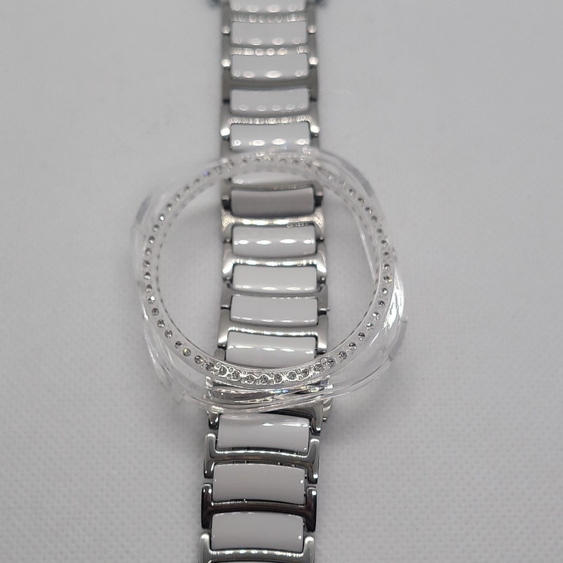 samsung galaxy ultra 7white silver ceramic metal Bracelet Wristwatch Band