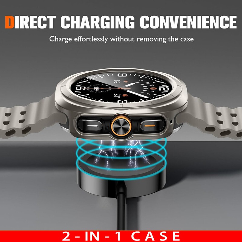 For Samsung Galaxy Watch Ultra 47mm Full Cover Case + Steel Metal Band Strap NEW gallery