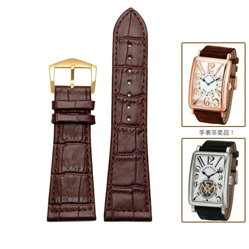 Genuine Leather Strap for Franck Muller FM6000H 22mm 26mm 30mm Cowhide Wristband