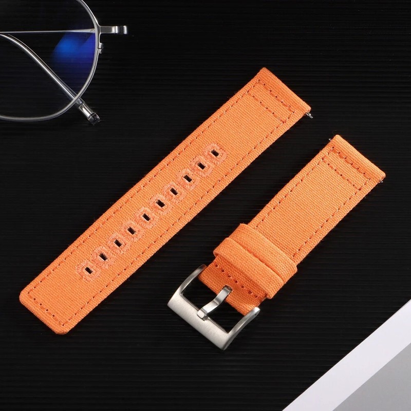 18mm 20mm 22mm Canvas Nylon Watch Band Straps Fabric Watch Strap Men Replacement