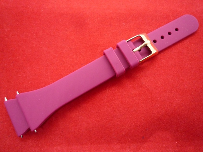 Red 22 mm Silicon Rubber Sports Watch Strap Rose Gold Buckle Men’s / Ladies