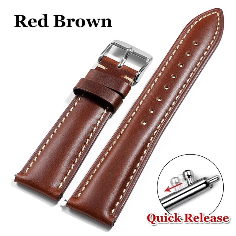 Genuine Leather 18mm 19mm 20mm 21mm 22mm for Omega Vintage Leather Watch Strap