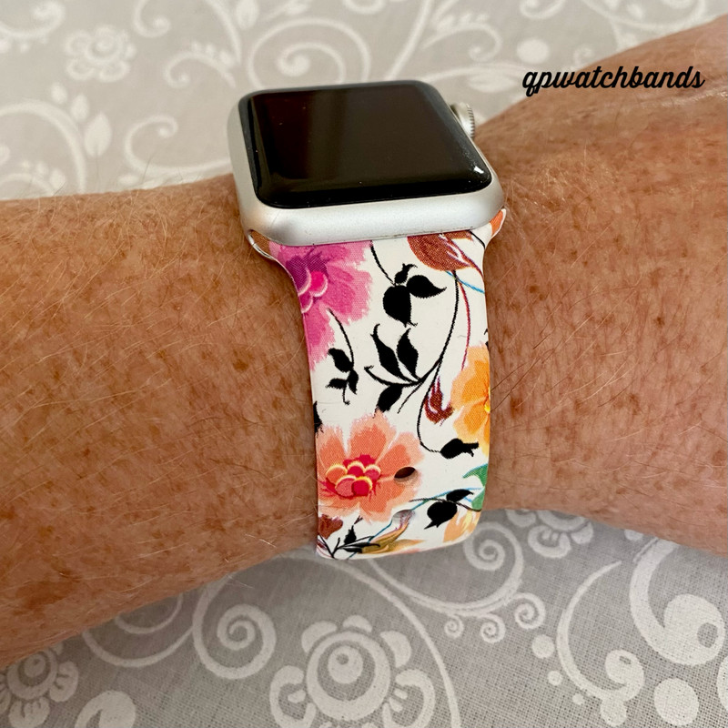 Floral-Butterfly Silicone Apple Watchband 38/40/41-42/44/45/49 All Series