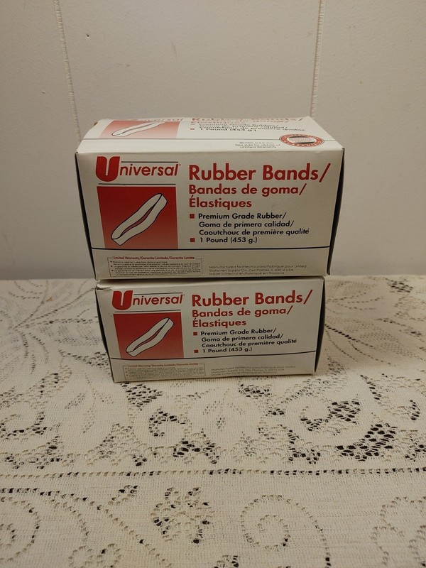 2 Universal 00184 Rubber Bands, Size 84, 3-1/2 x 1/2, 155 Bands/1lb Pack