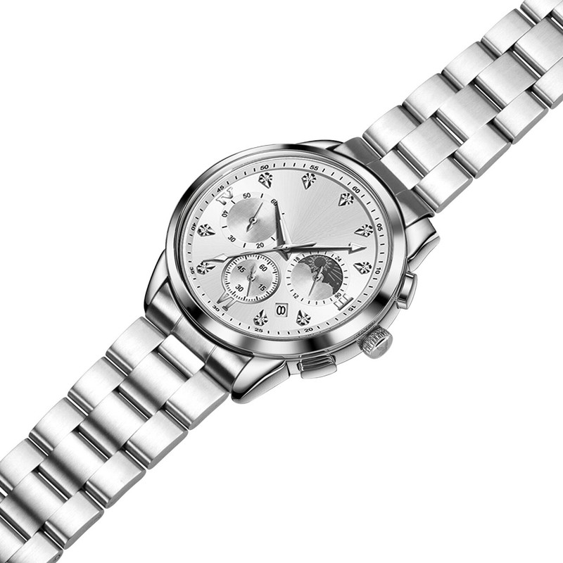 20 22mm Silver Stainless Steel Watch Band Metal Bracelet Curved Ends Fits Seiko gallery