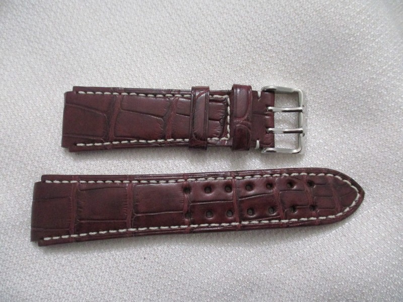 watchstrap watch band strap genuine alligator exotic usa technomarine 20mm bur