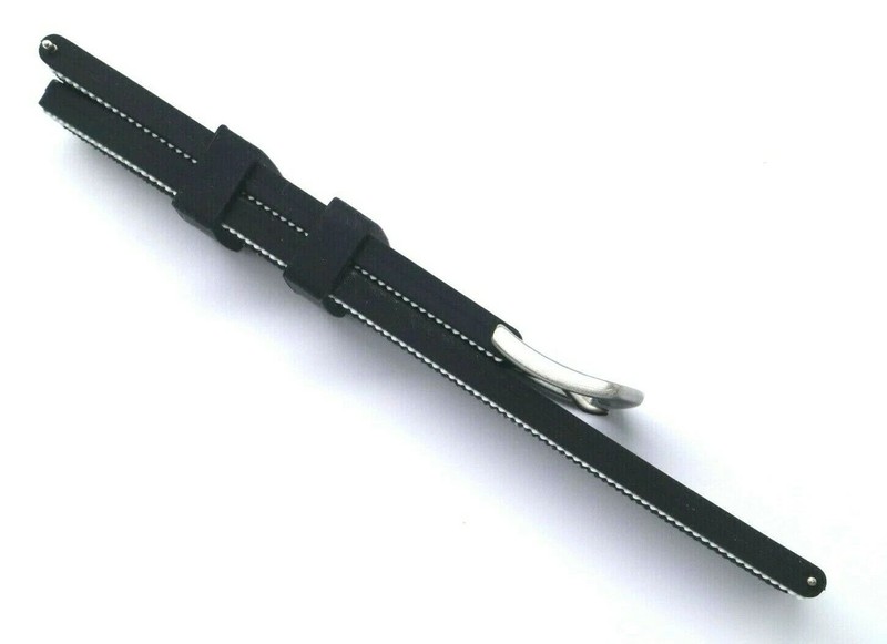 22mm Black/Blue Rubber Replacement Men Watch Band - Citizen Eco Drive 22 lug gallery