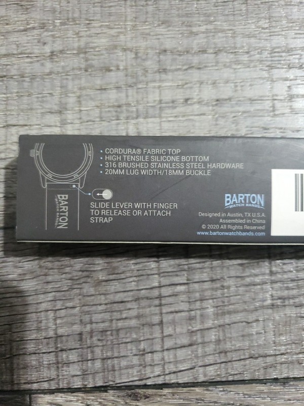 BARTON WATCH BANDS w/ Integrated quick release spring bars, Hybrid Silicone 20mm gallery