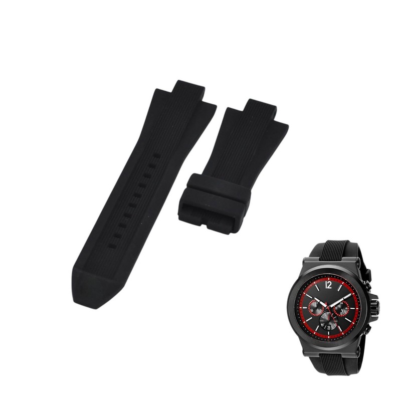 MK8453 29mm Black Rubber Watch Strap For Michael Kors