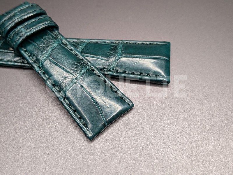 OEM Grand Seiko SBGY015G/9R31-0AK0 "SHENGSHI" 19mm Green Crocodile Leather Strap gallery