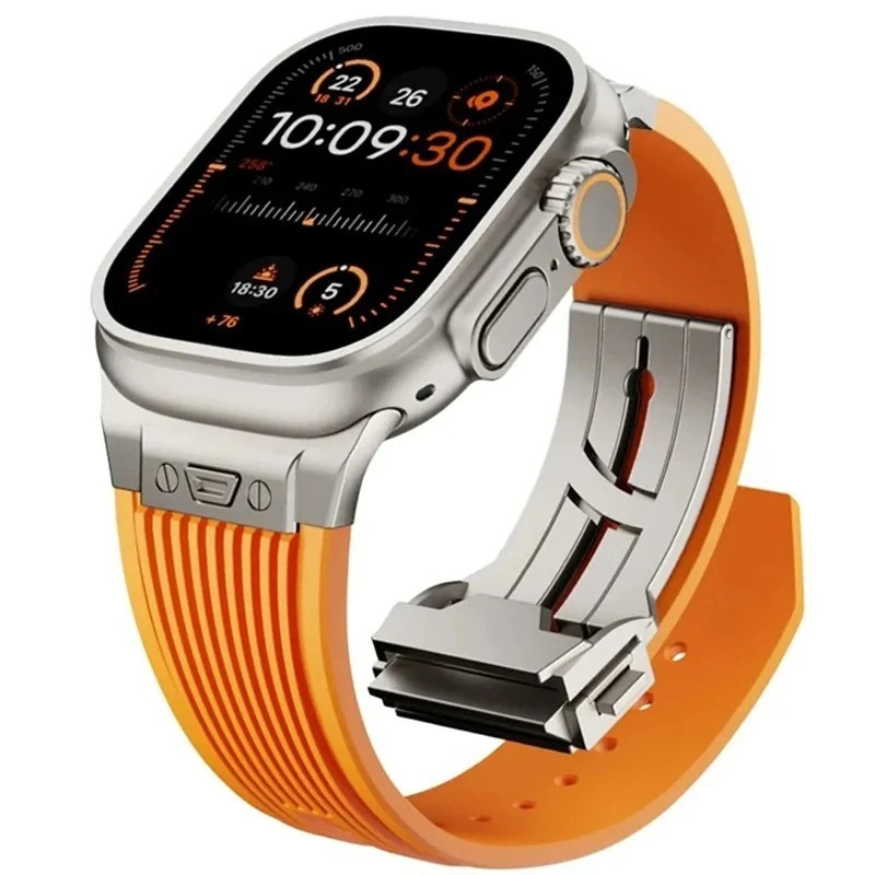 Sports Rubber Strap For Apple Watch Ultra 2 49mm 10 46mm 9 8 7 6 45mm 44mm 42mm