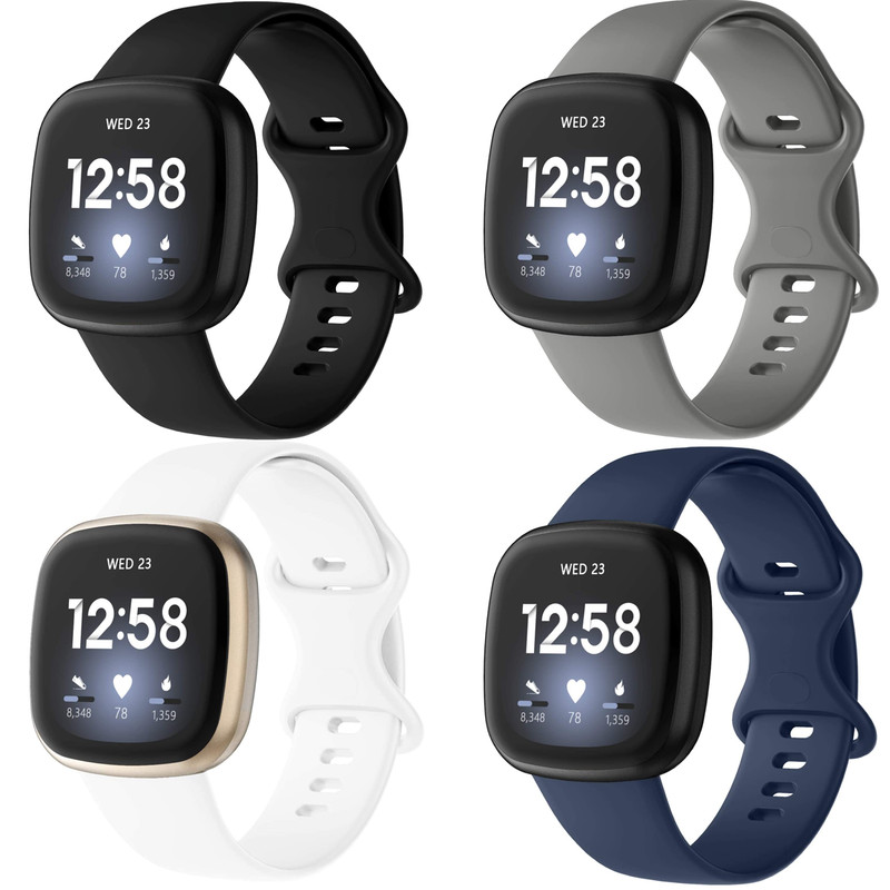For Fitbit Versa 3/4/Sense Silicone Strap Wristband Replacement Watch Band Sport