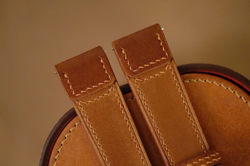 Handmade light brown strap band Custom Made size 20/18 or any size